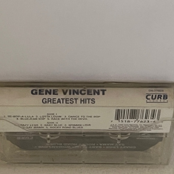 Vintage 1993 Gene Vincent & His Blue Caps Greatest Hits Cassette Tape - Picture 5 of 7